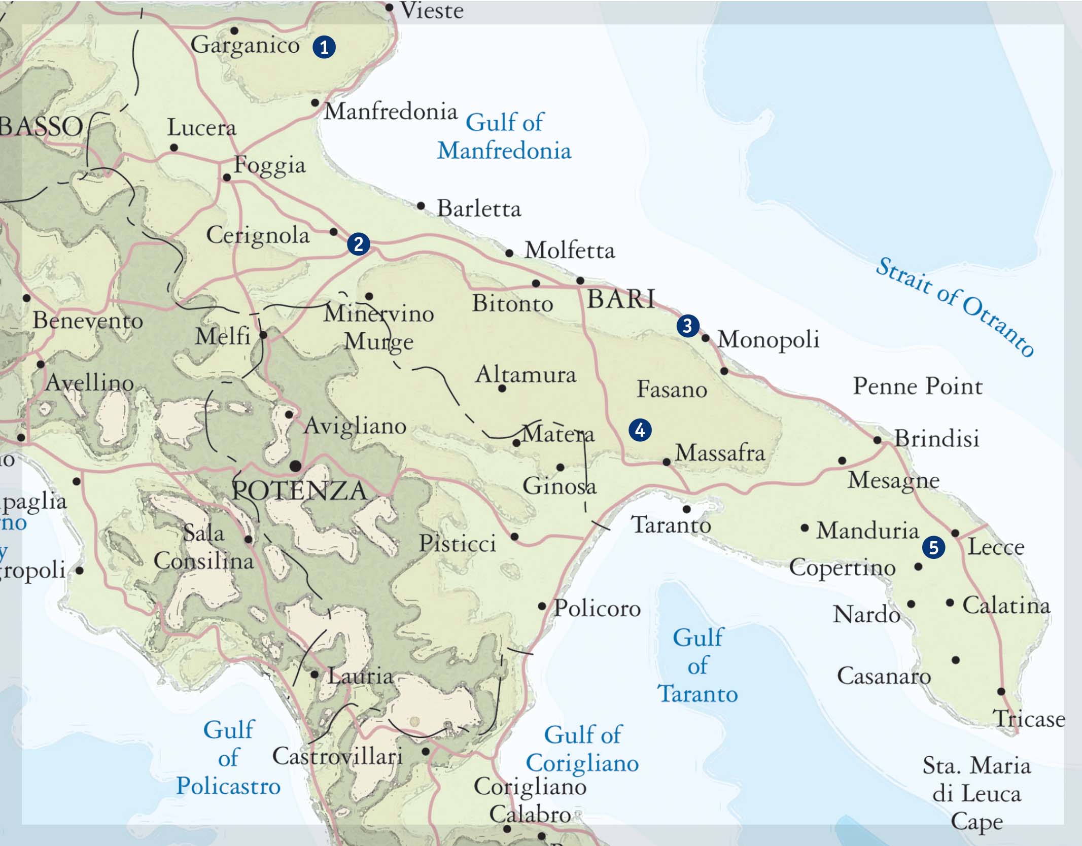 Puglia Cartina Geografica
