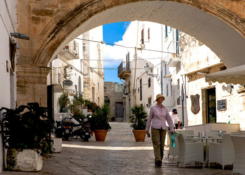 Largo Arcivescovo Teodoro Trinchera in the "centro storico" of Ostuni, Puglia