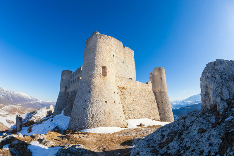 La Rocca Calascio fortress in Abruzzo, L'Aquila province Italy