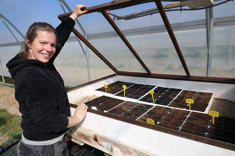 Amy on the farm