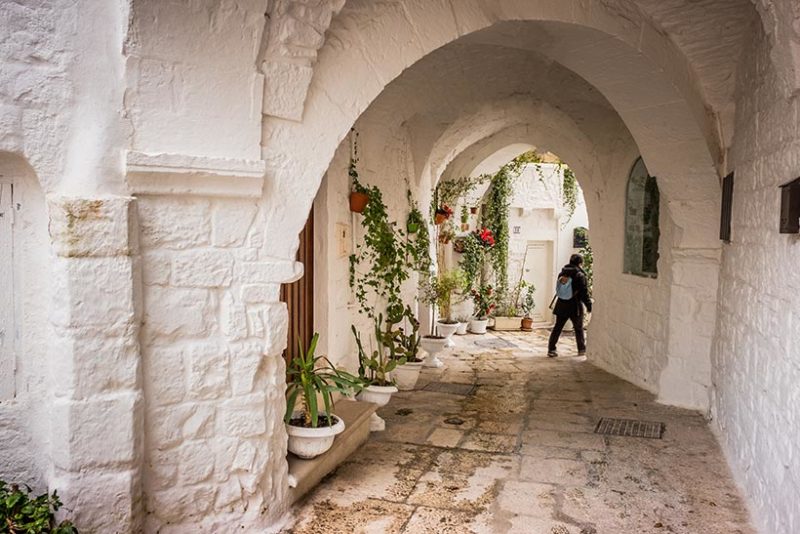 Alley in Cisternino, Province of Brindisi, Puglia