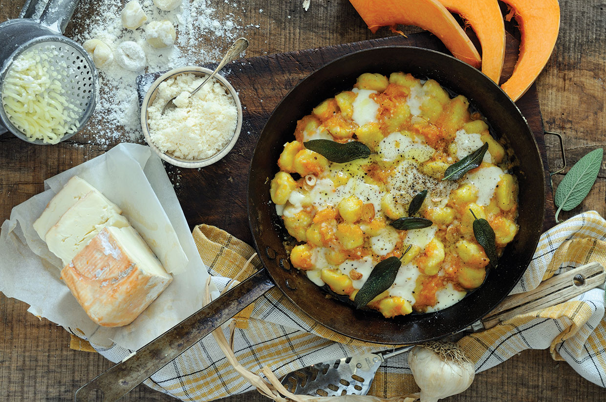 Gnocchi with pumpkin and taleggio