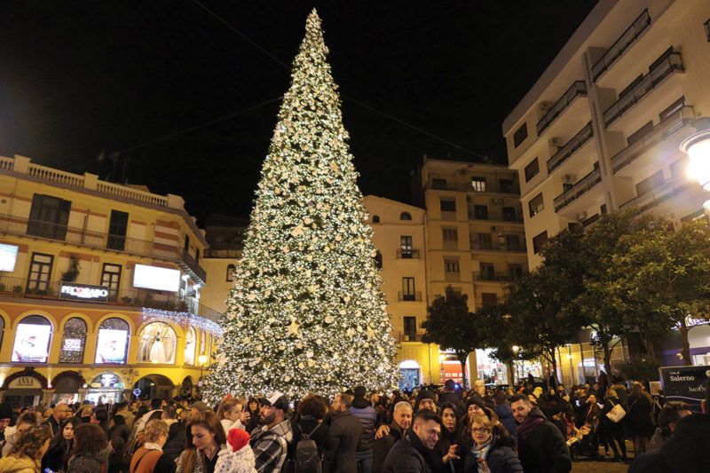 Christmas tree in Piazza Sedile di Portanova