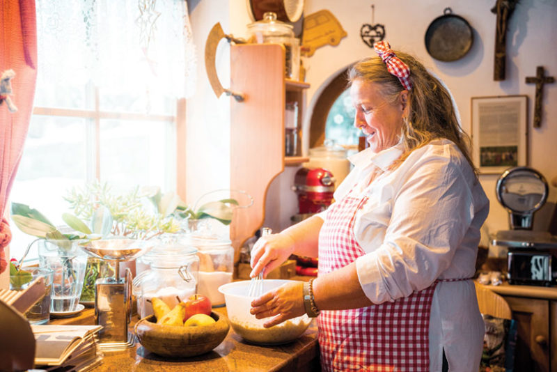 Anna Messner Perathoner in her kitchen