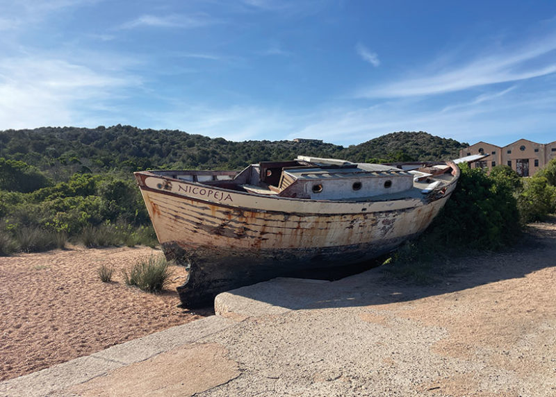 Beautiful old sailing vessel at Caprera sardinia